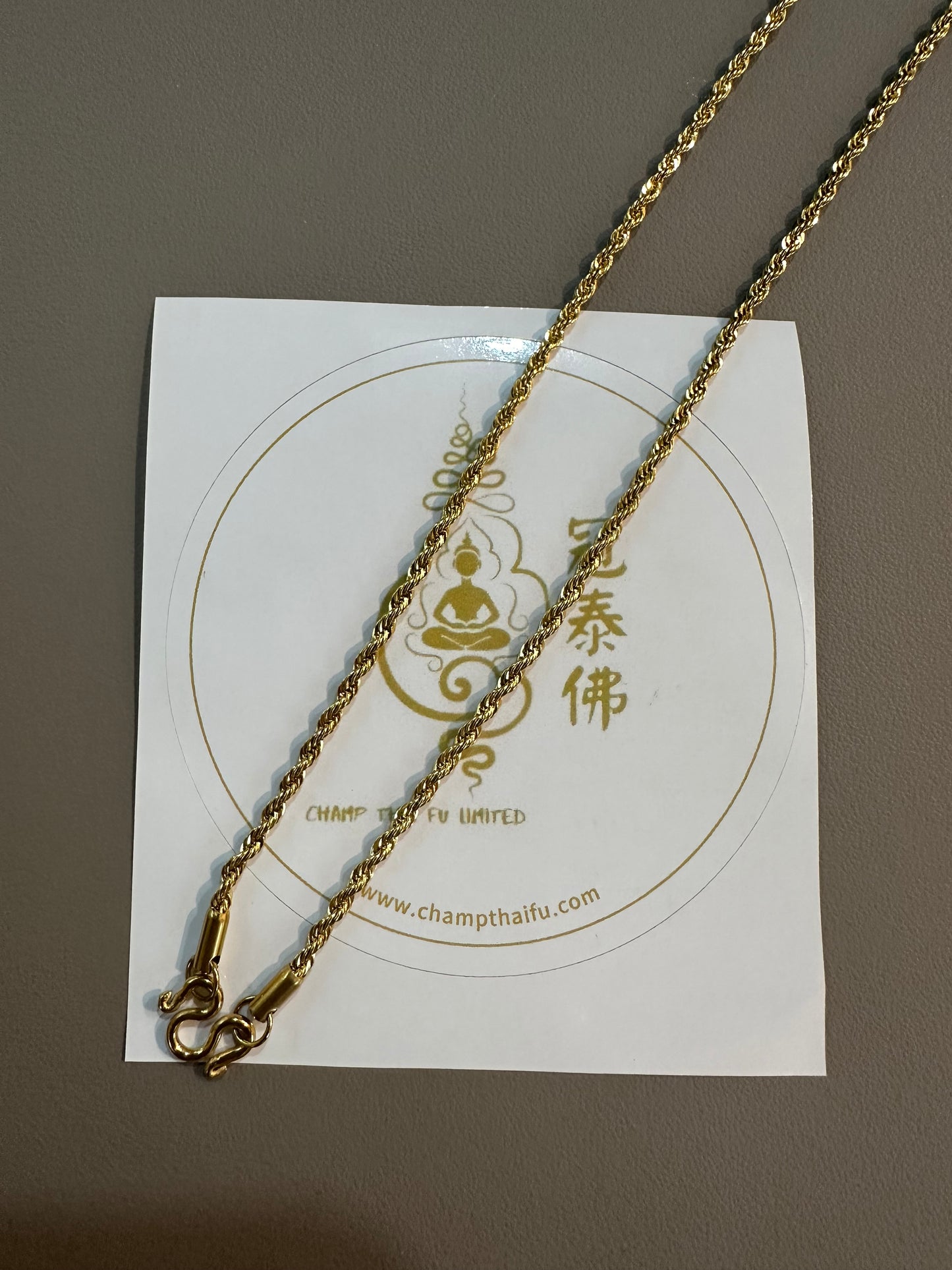 Single-hanging gold titanium steel hemp braid style