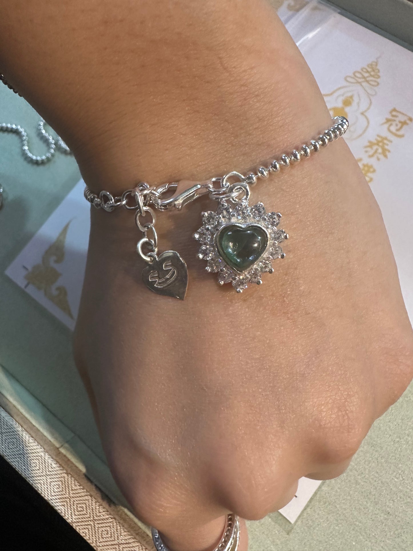 龍婆培心型人緣膏泰銀手鏈