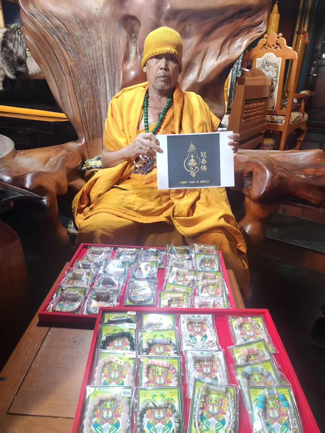 [大幅增強人緣、助感情、招財等］蝶王 古巴傑士納 佛曆2568年 捲蝶符管手串