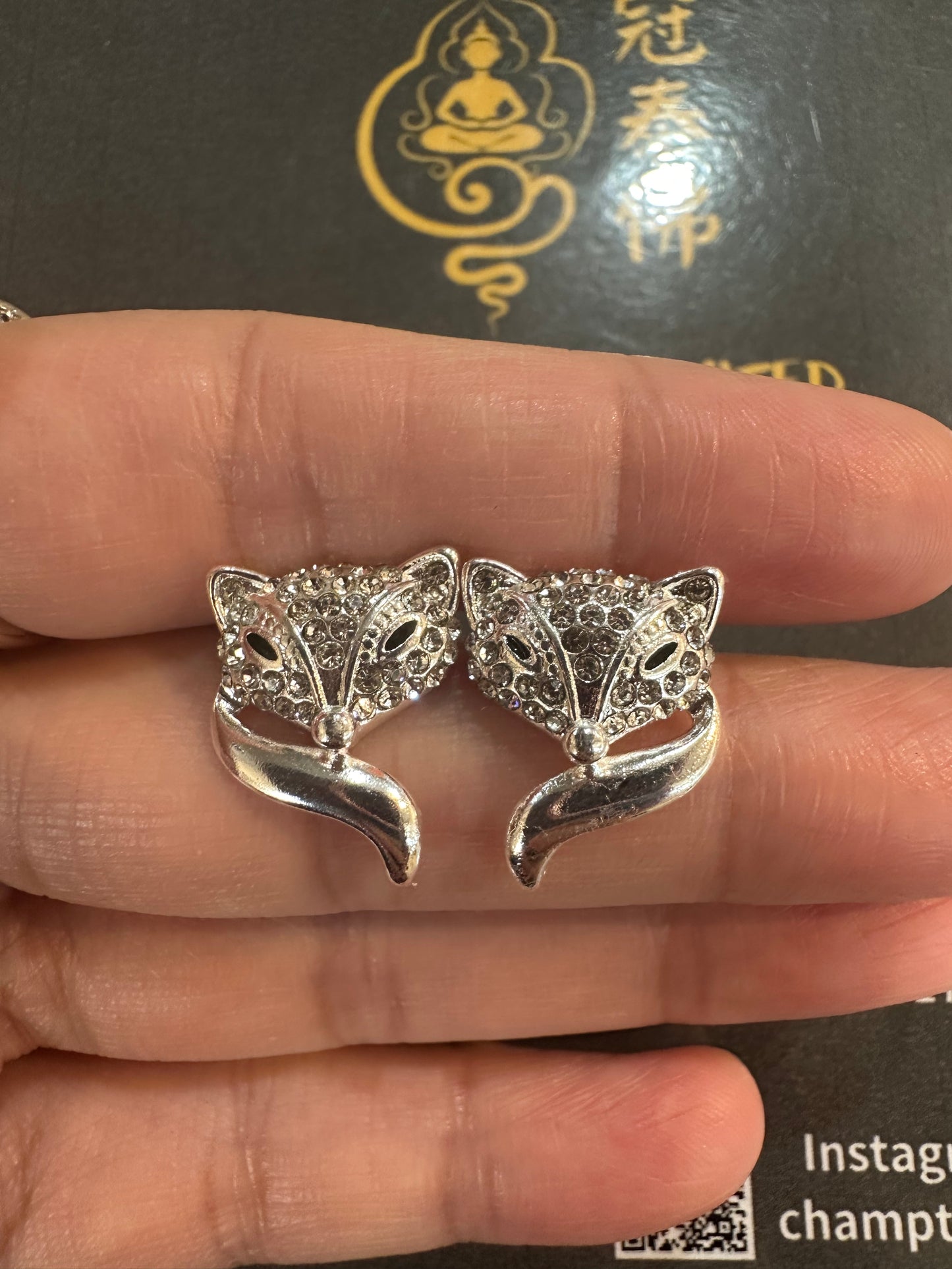古巴文麗狐狸🦊耳環