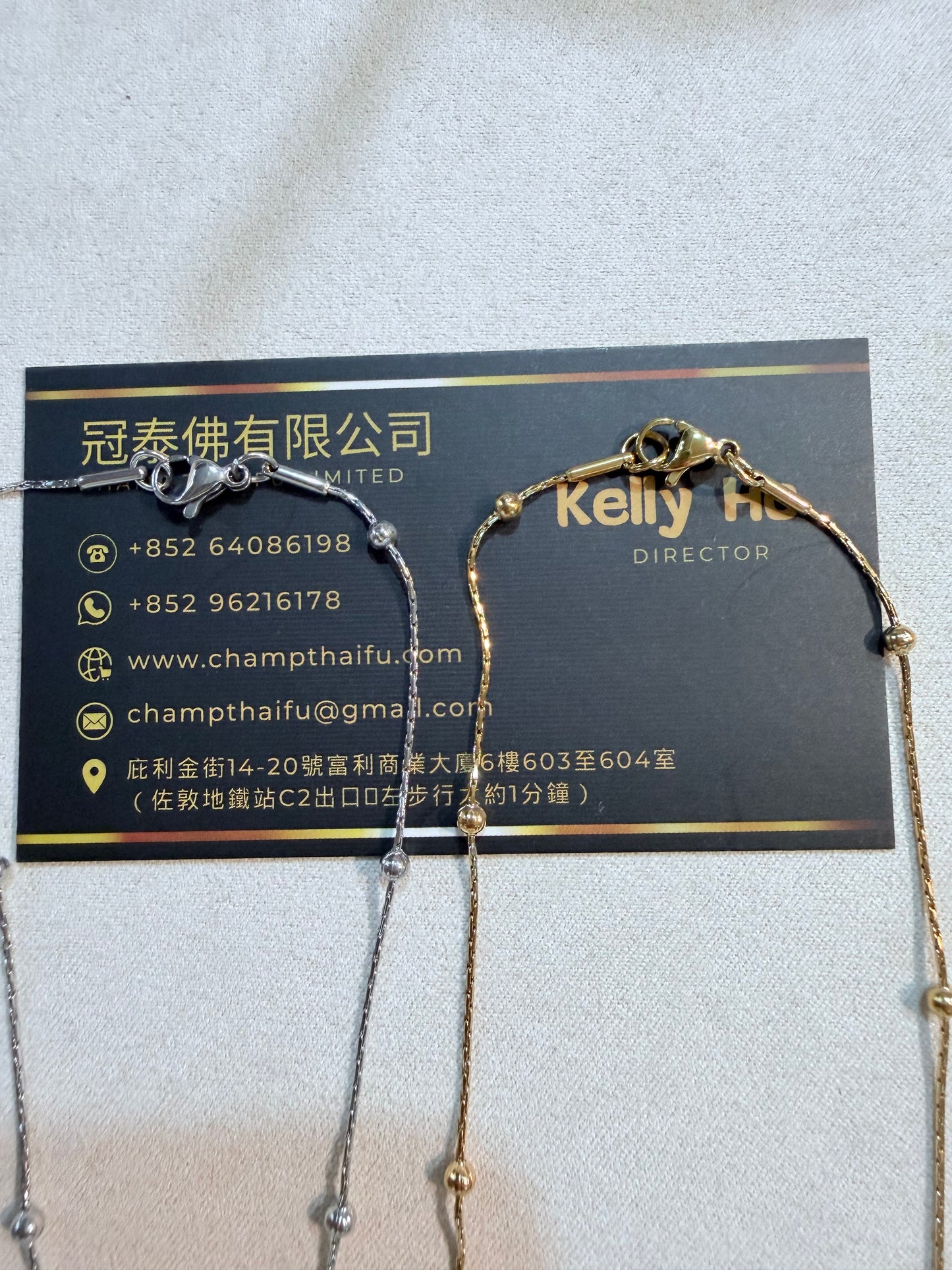 滿天星點珠快拆圓環佛牌掛鏈 單掛 金色/銀色