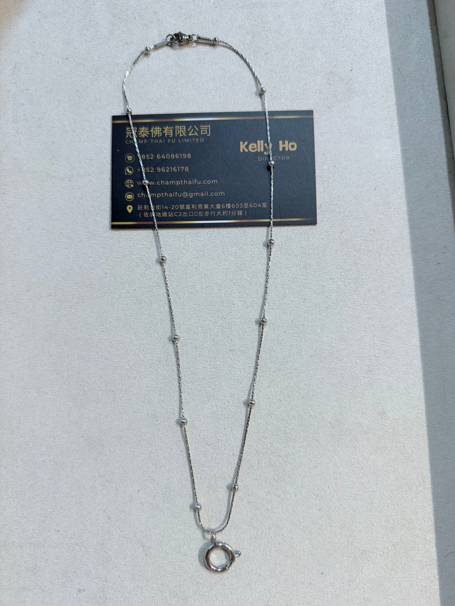 滿天星點珠快拆圓環佛牌掛鏈 單掛 金色/銀色