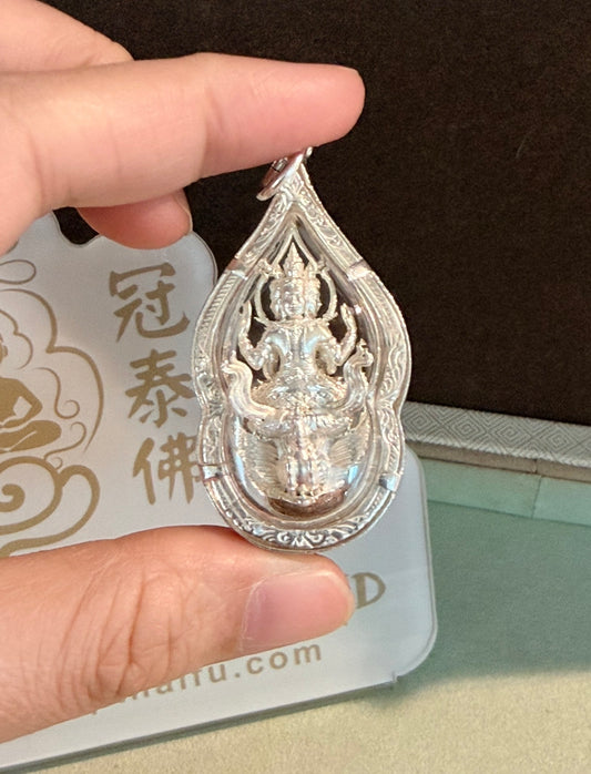 魯士坤皮 滿願四面神 純銀防水殼