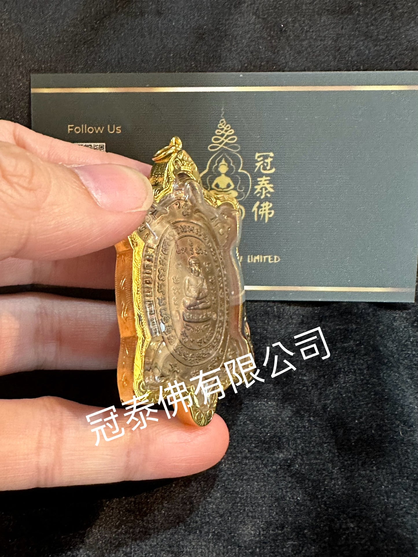 暴力招財- 龍婆柳 / 龍婆了 素齋龜 佛歷2537年紅銅版 已鑲80%金防水殼  附有驗證卡