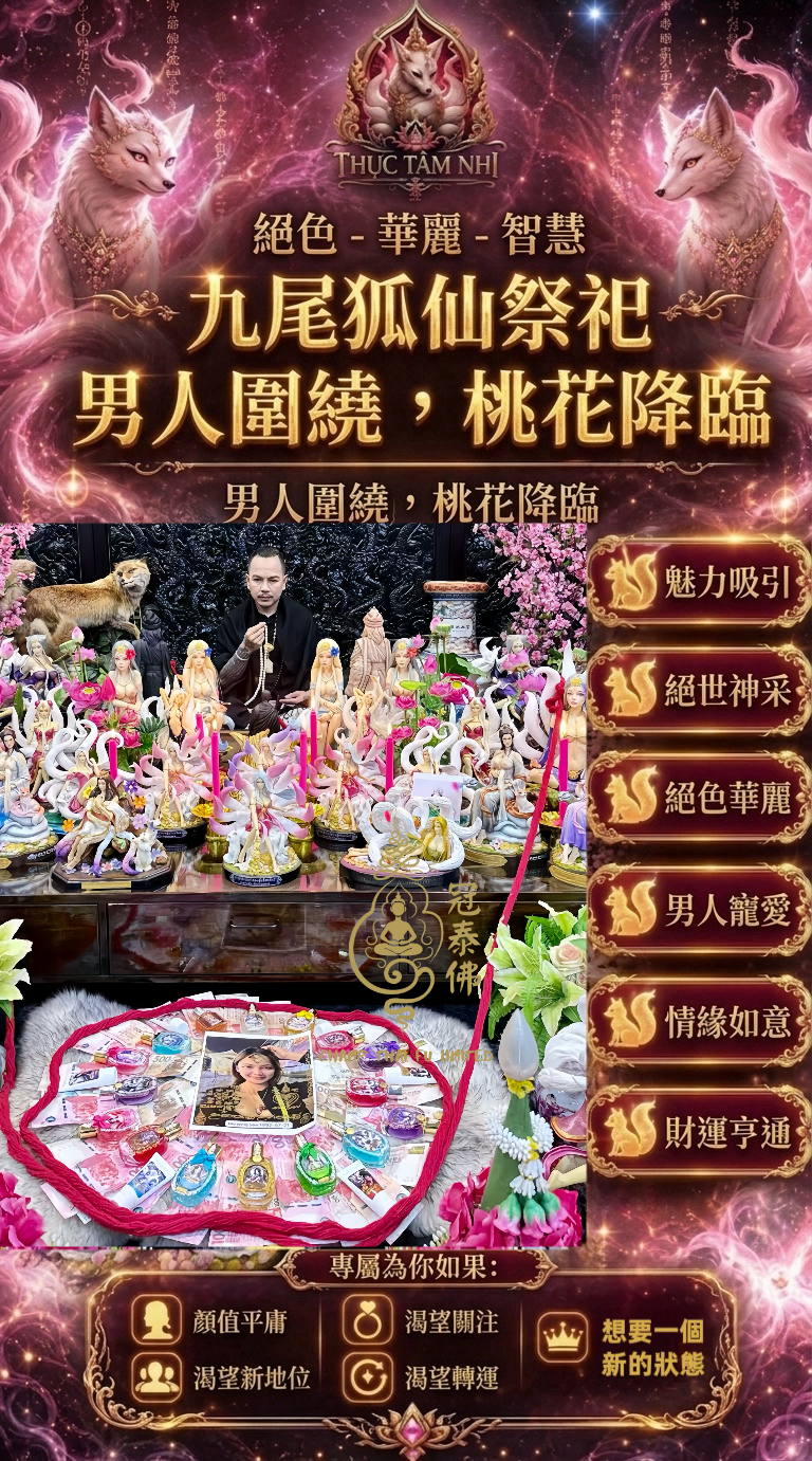 遠程祈福儀式｜🌸九尾仙狐靈氣祈福儀式 🦊阿贊歐查師傅 一對一專屬加持