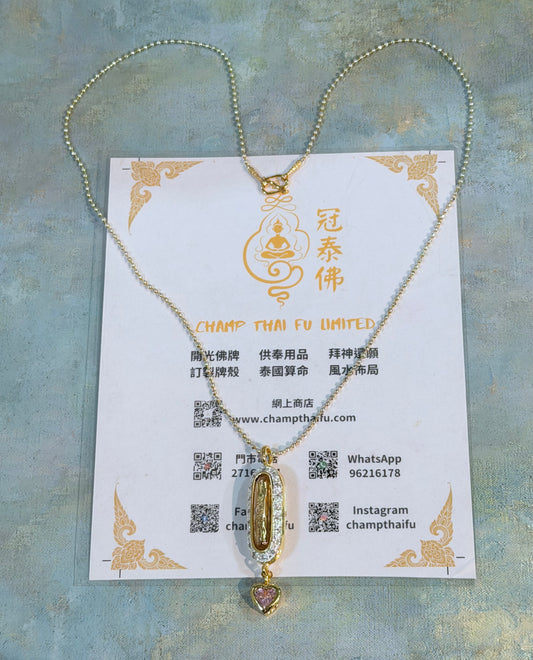 🦊阿贊歐查 九尾狐仙法門人緣鳥浸花油符管 配2K項鍊