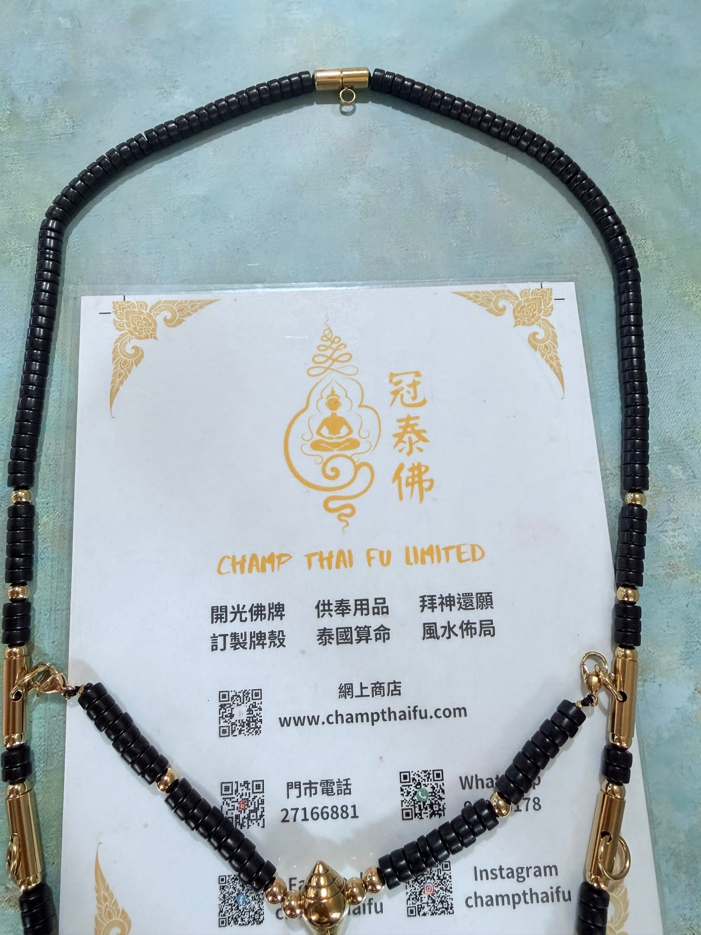 黑珠仔9掛雙層頸鏈