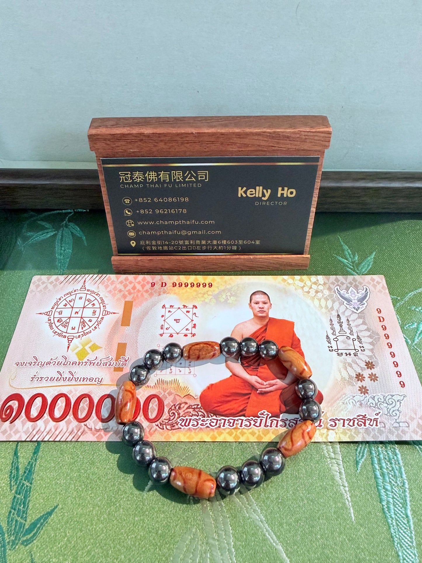 🔥大城府百萬父祖賜財魯士爺爺 力泥靈木手串 招財聖物