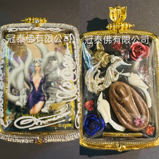 阿贊歐查 佛曆2567年 查第59期 九紫離火運 💜千年九尾狐后後古巴康斌 烏瑪女神（雪山女神）大模 特別版限量