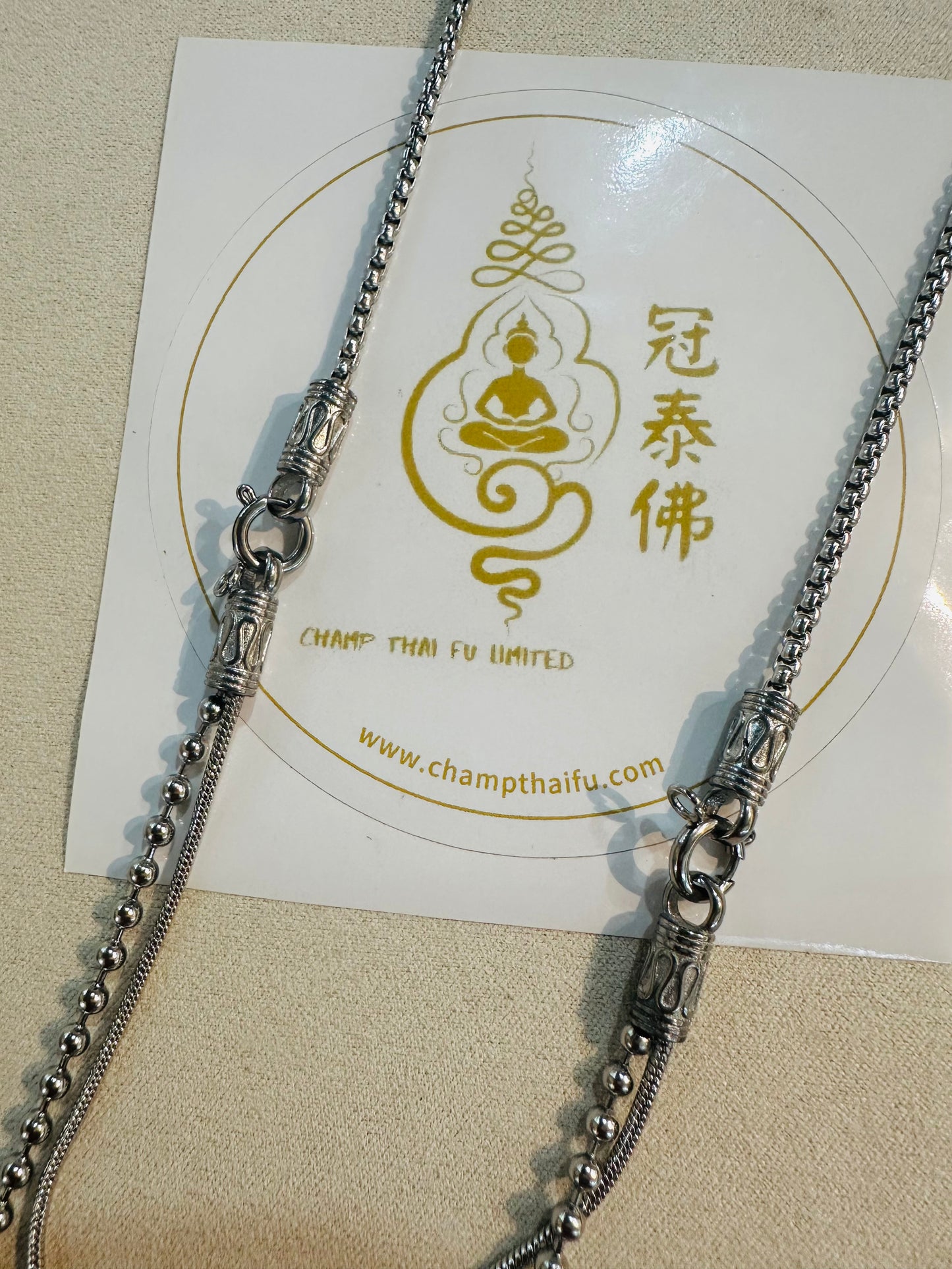 可調節泰國佛牌雙層四掛鏈頸鏈