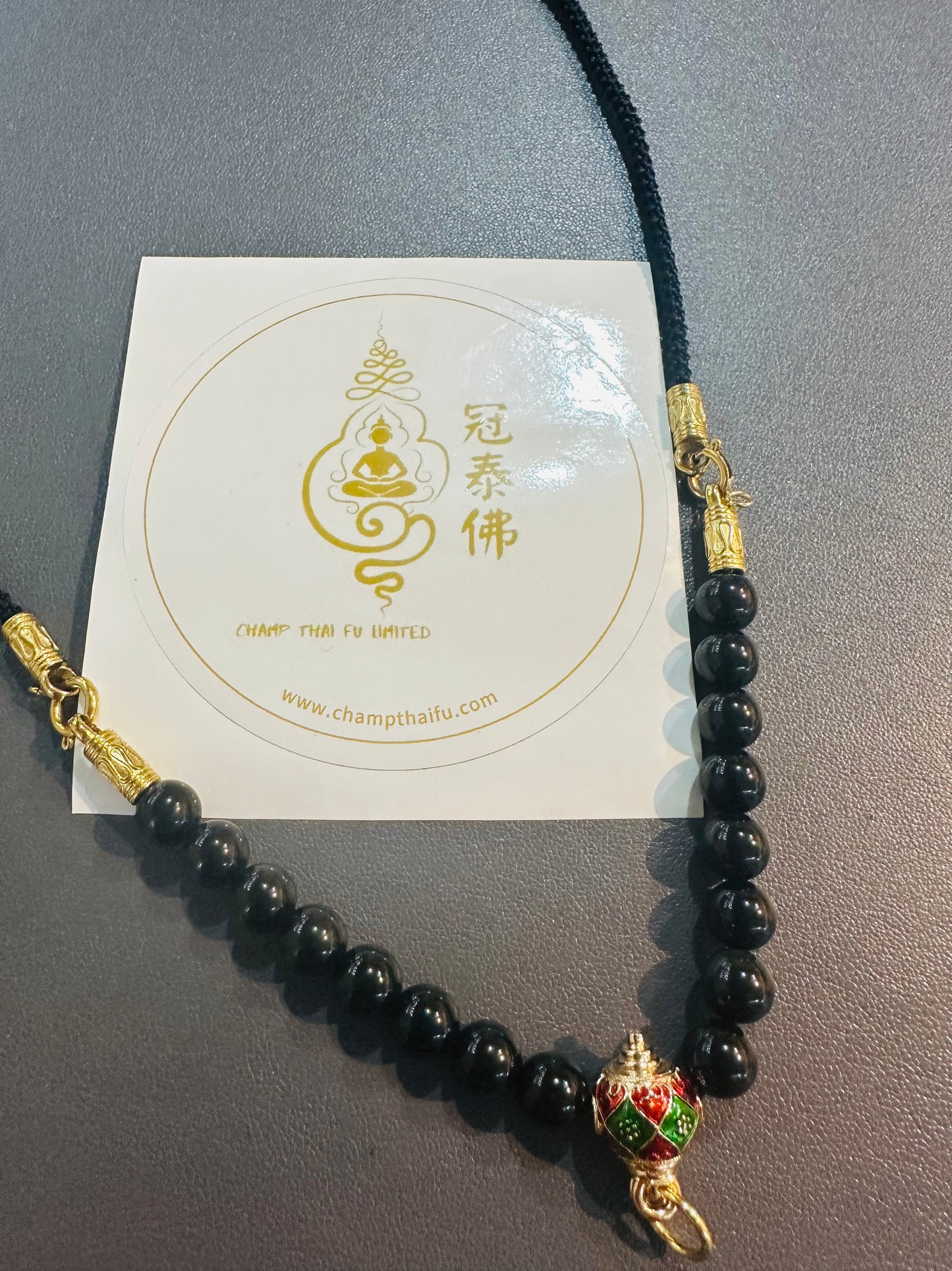 可調節黑曜石三掛頸繩