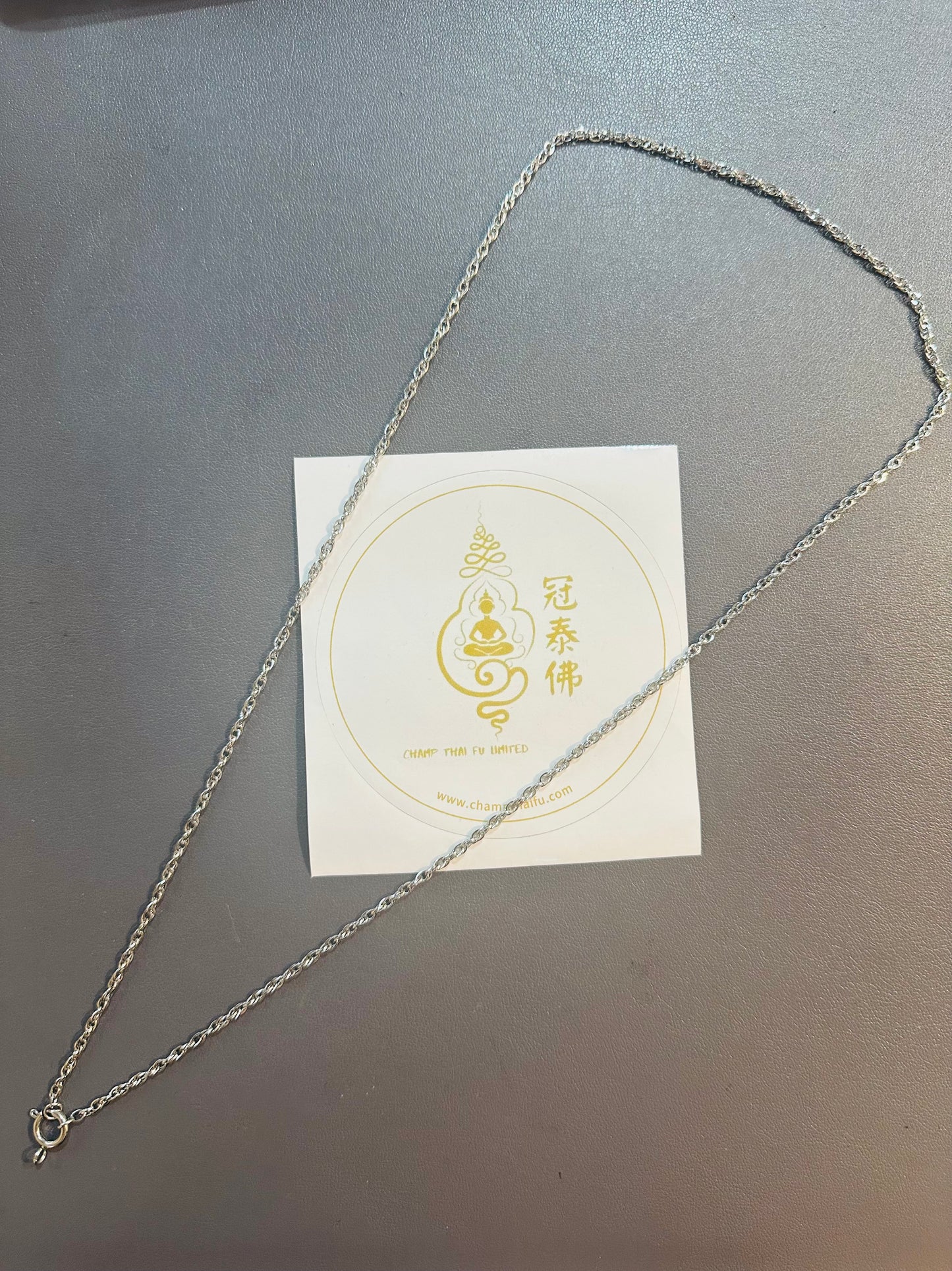 不鏽鋼扭花單扣頸鏈 約長60cm