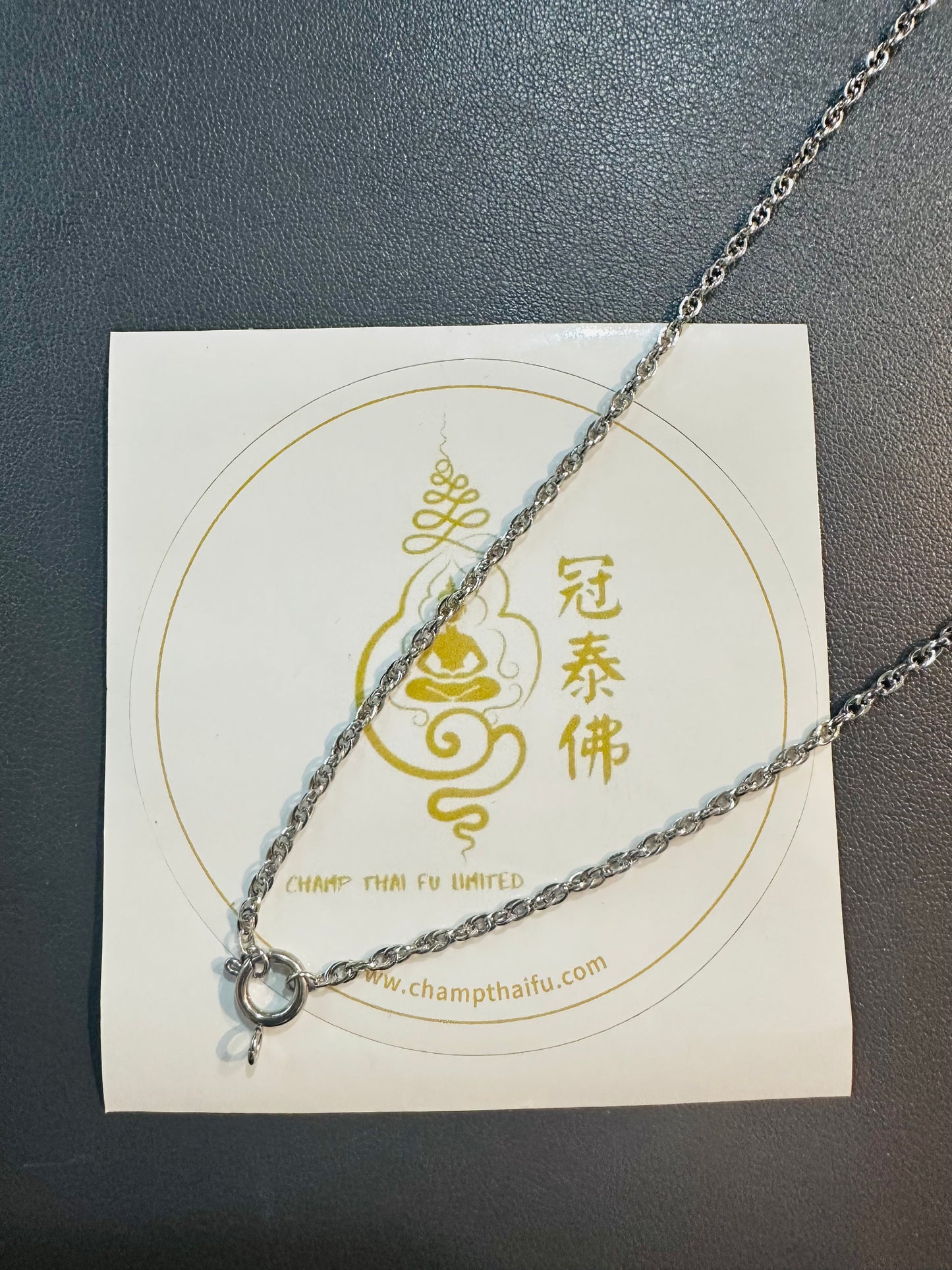 不鏽鋼扭花單扣頸鏈 約長60cm