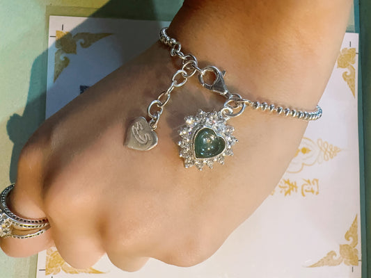 龍婆培心型人緣膏泰銀手鏈