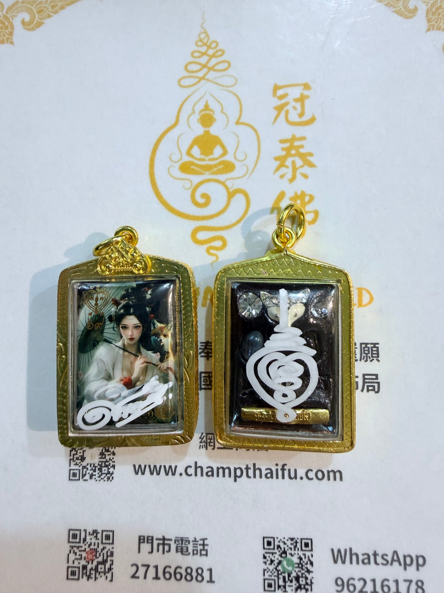 阿贊歐查 第69期 九尾狐仙佛牌 小模 鍍金防水殼